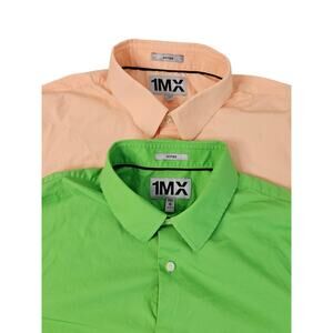 Express 1MX Fitted Shirt Mens‎ XL Button Down Dress Stretch Long Sleeve Lot